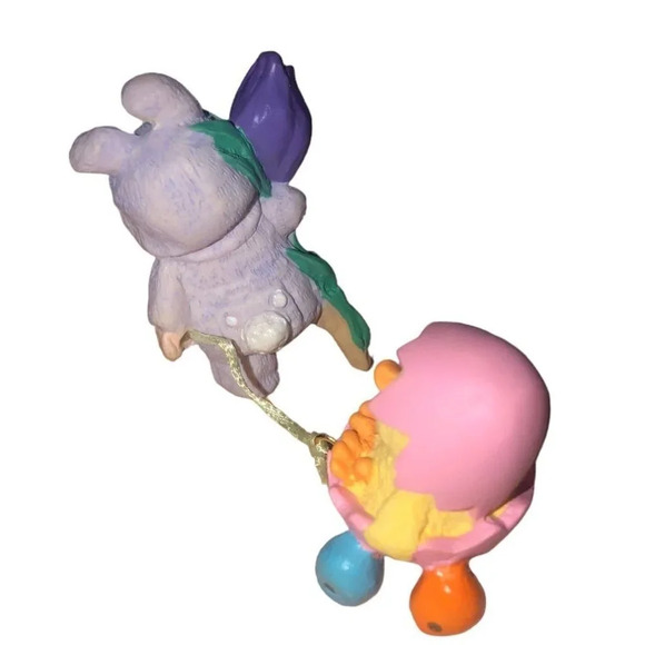Vintage HALLMARK '97 Merry Miniature Figurines "Easter Parade" 2 pc Chick Bunny - Picture 4 of 10